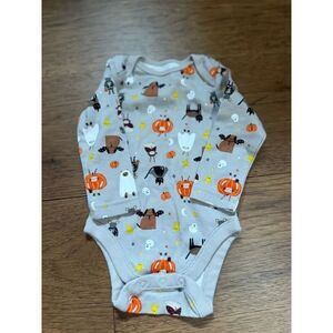Old Navy Dog Trick or Treat Long Sleeve Bodysuit Baby Size 3-6 Months